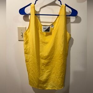 100% Silk Jennifer L. Vibrant Yellow Tank Top